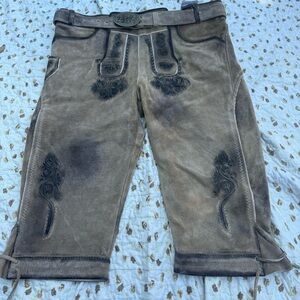 Traditional Brown Lederhosen for Men